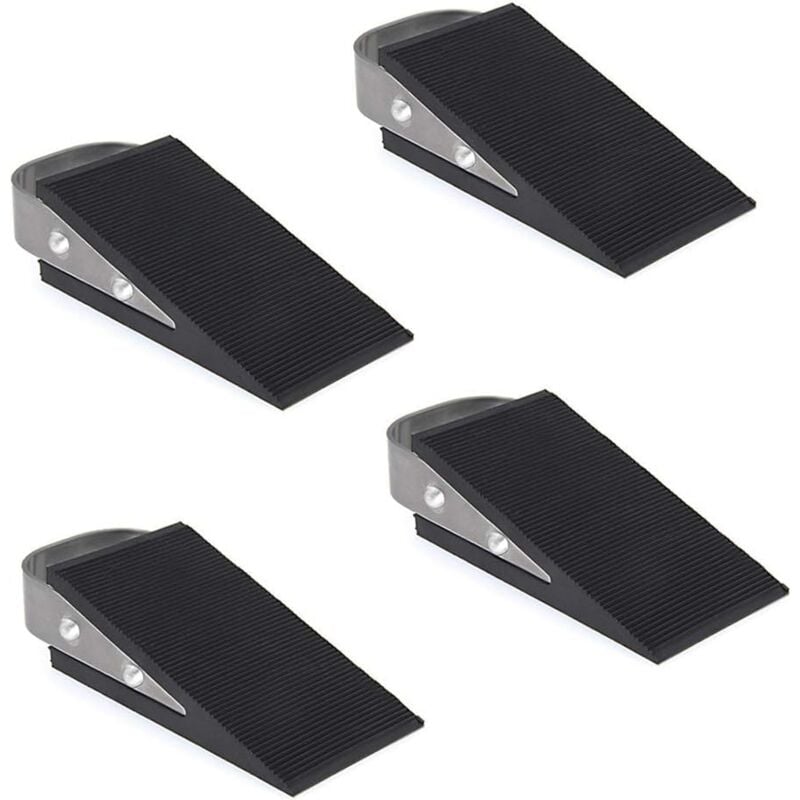Linghhang - Door Wedge, 4 Pack Rubber Door Wedge Upgrade Door Stop, for Tiles, Carpets