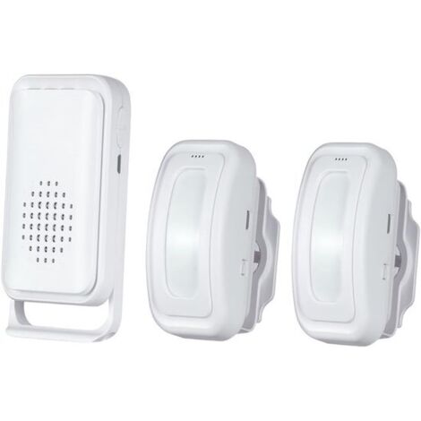 Doorbell - Alarm - Motion Sensor - Alarm - Wireless Home Alarm - 2 Sensors and 1 Receiver - Infrared Detection - Suitable for Commercial Shop Entrances and Passageways