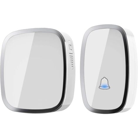 Doorbell, Wireless Doorbell, Waterproof Electric Doorbell, 300 Meter Range, Doorbell Kit with LED Flash and 36 Chimes, 4 Volume Levels for Emergency, Home, Hotel - One Transmitter and One Receiver