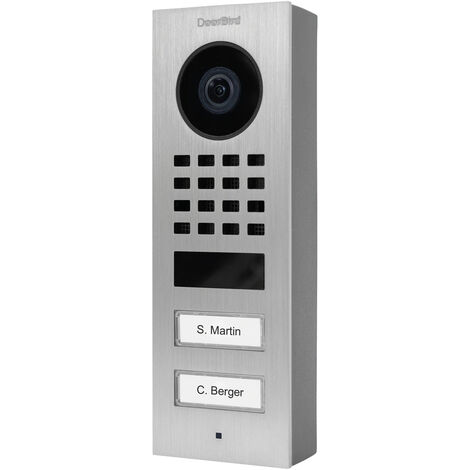 DoorBird D1102V Aufputz  IP-Video-Türsprechanlage WLAN, LAN Außeneinheit  Edelstahl V2A (gebürstet)