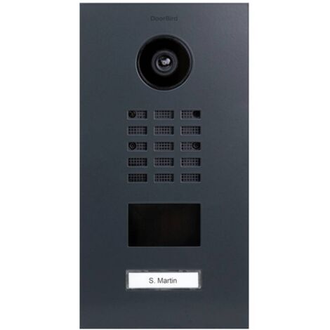 DoorBird D2101V Interphone vidéo IP Ethernet Station extérieure acier inoxydable, RAL 7016 (satiné) W493152