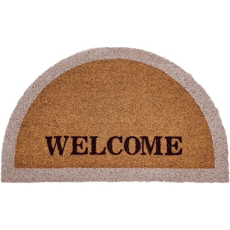 Beliani Doormat Buhi Natural 45 X 75 Cm Text Coir