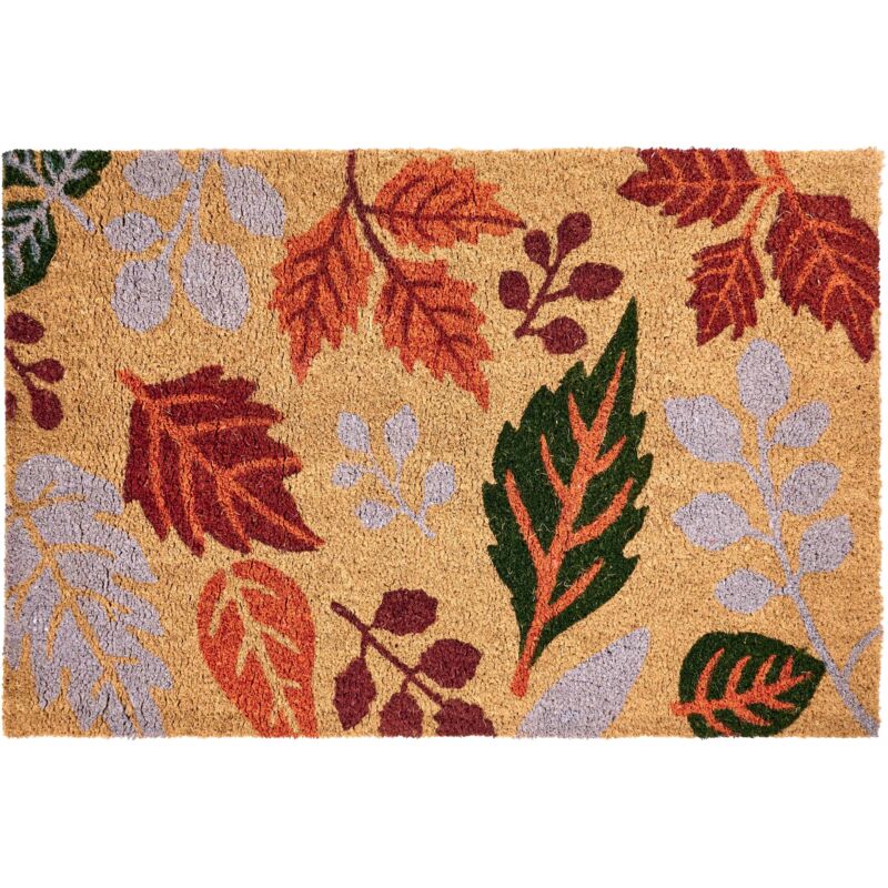 Beliani Doormat Dagatan Multicolour 60 X 90 Cm Leaf Coir