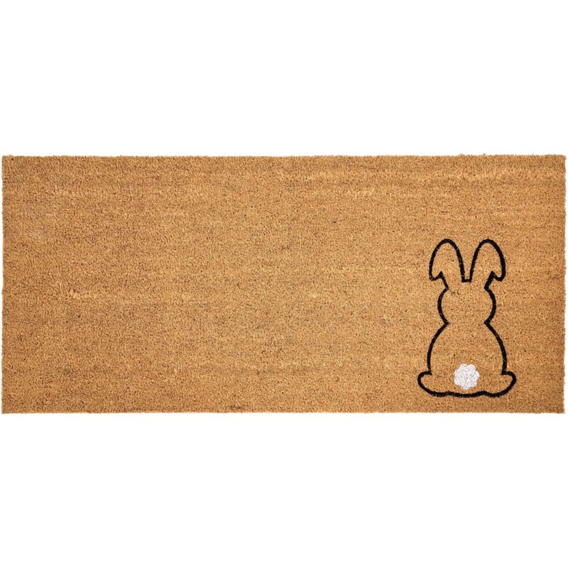Beliani Doormat Lingayen Natural 55 X 120 Cm Rabbit Coir