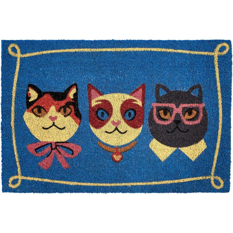 Beliani Doormat Mojicap Multicolour 60 X 90 Cm Cat Coir