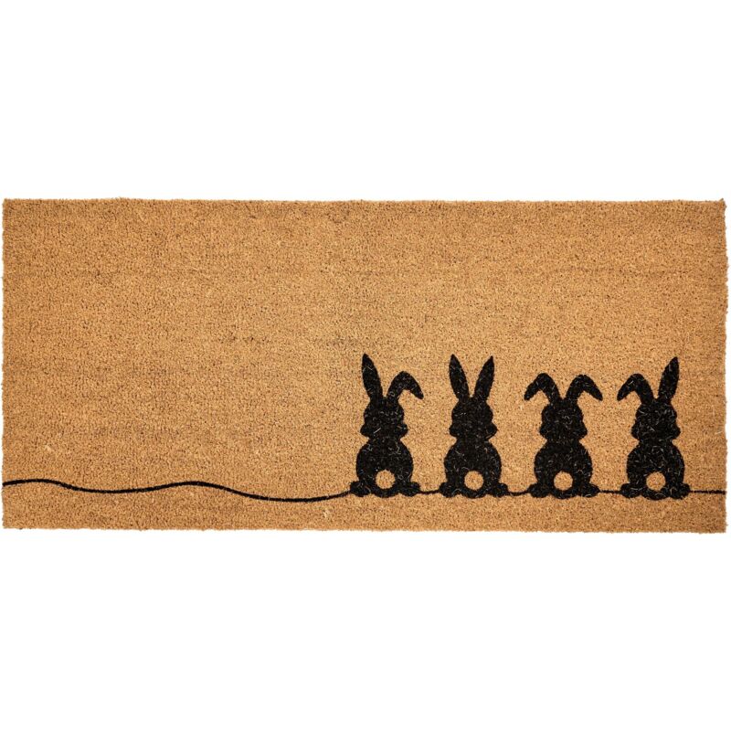 Beliani Doormat Pulian Natural 55 X 120 Cm Rabbit Coir