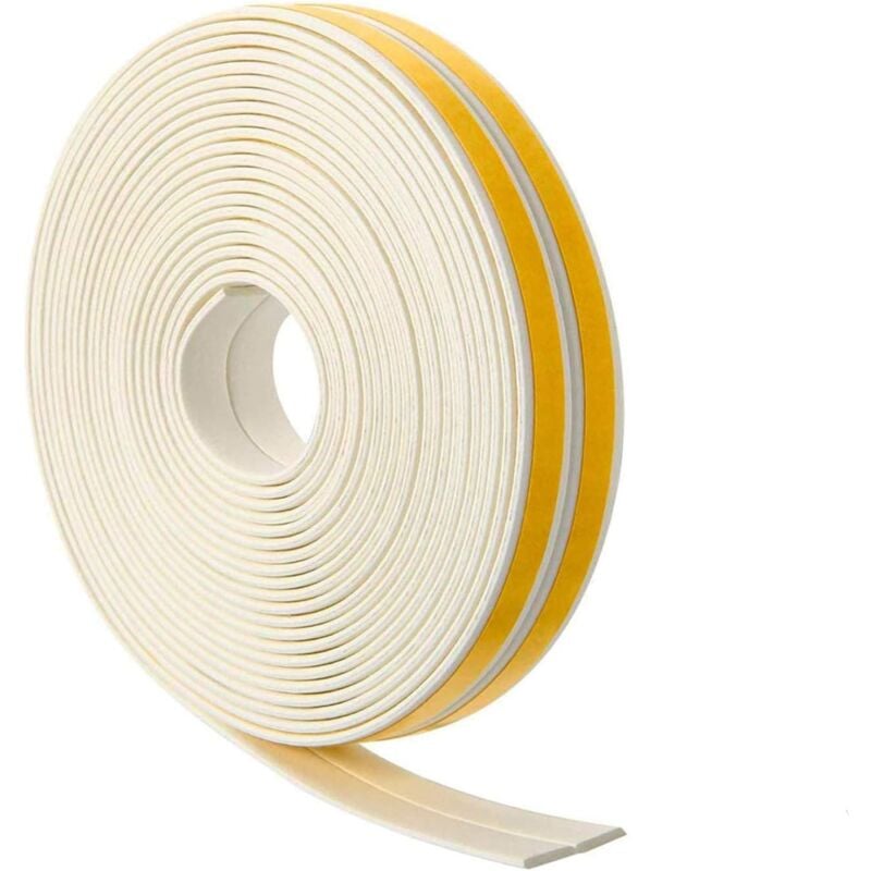 Doors window sealing strips, total length 10m doors sealing tape, 9mm x 6mm x 10m rubber gasket windows, foam adhesive windows, gasket strips, window