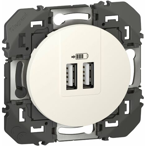 Dooxie chargeur - 2 USB - A+A - 2.4A - 12W - Blanc - Legrand