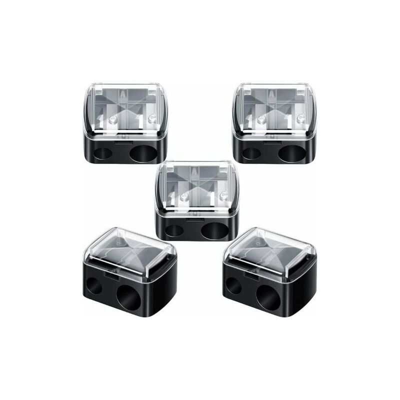 Dopa Cosmetic Pencil Sharpener, Double Hole Pencil Sharpener, Eye Makeup Pencil Sharpener (5 Packs)
