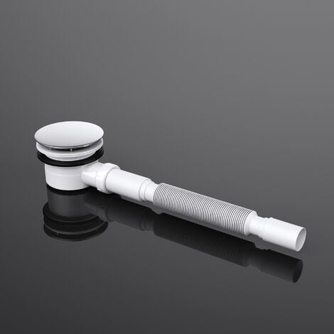 doporro Ablaufgarnitur AL01 für Duschtasse mit Ablaufloch von Durchmesser 90 mm Geruchsverschluss Abfluss ca 45 mm - weiß
