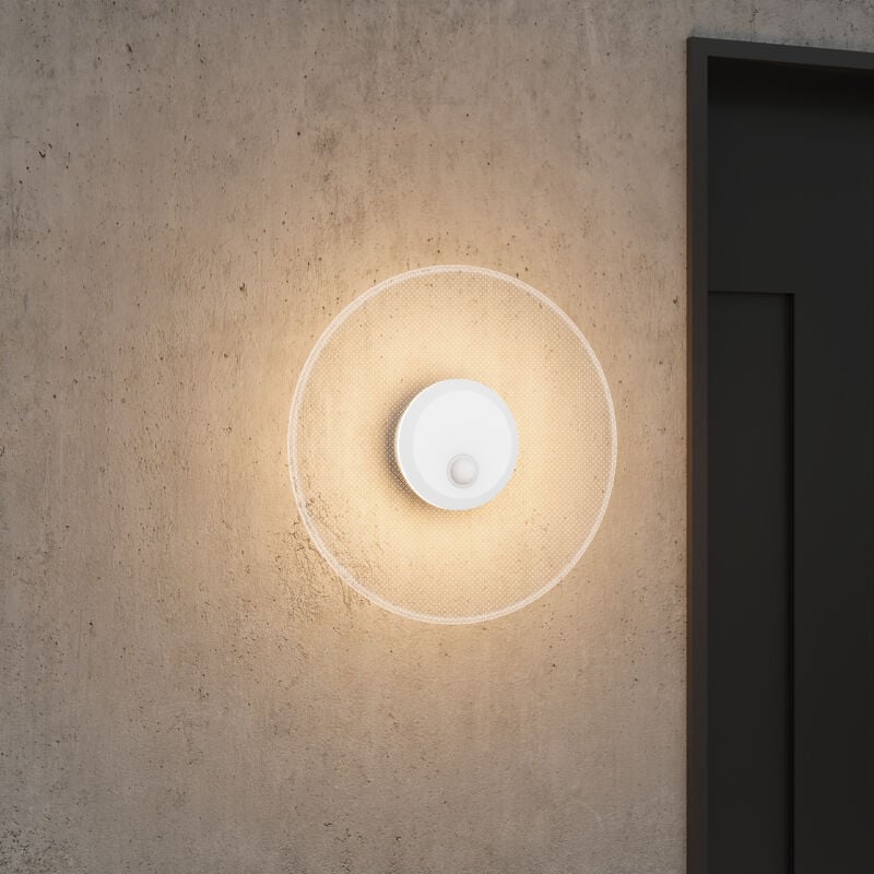 Applique Murale Lampe Extérieure 6W avec led Lampe Jardin Étanche IP65 3000K Lumière Chaude Light Extérieure Blanc Design LunaLights 30cm - Doporro