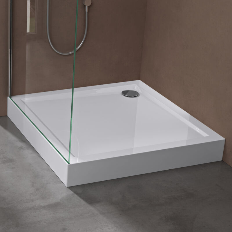 Doporro - Bac à douche blanc 90x90cm receveur de douche Faro1H 90x90x14cm