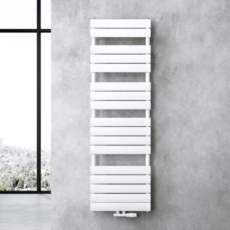 doporro Calefacción de baño 160x50cm Radiador de panel blanco para conexión central horizontal de una capa