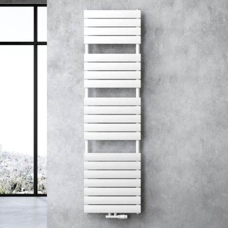 doporro Calefacción de baño 180x60cm Radiador de panel blanco para conexión central horizontal de una capa