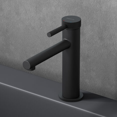 doporro Design Armatur in Schwarz matt Waschbeckenarmatur praktischer Einhebelmischer 18,1 cm Waschtischarmatur