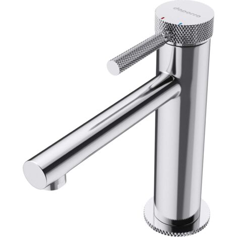 doporro Diseño de grifería mezclador monomando para lavabo de 18,1cm de altura plateado para un uso práctico