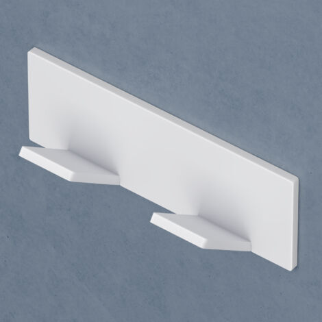 doporro Kleiderhaken Wand 2 Haken, Selbstklebend & ohne Bohren, Garderobenhaken aus Edelstahl Wandhaken für Bad, Küche, Flur, Matt Weiß, Stalo-02
