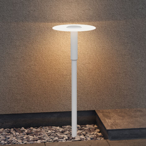 doporro Lámpara de Jardín 3000K, Luz de Jardín IP65 Bolardos LED Externos φ30x80,4cm en Aluminio para Jardines, Parques, Zonas Residenciales y Entradas StellaeLights, Arena blanca