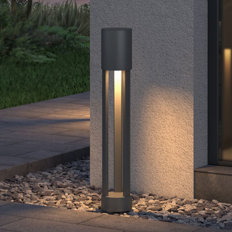 Doporro - Lampe led sur Pied Extérieure 10W avec led Lampe Jardin Étanche IP65 3000K Lumière Chaude Light Extérieure Gris Design NeoForge 70cm