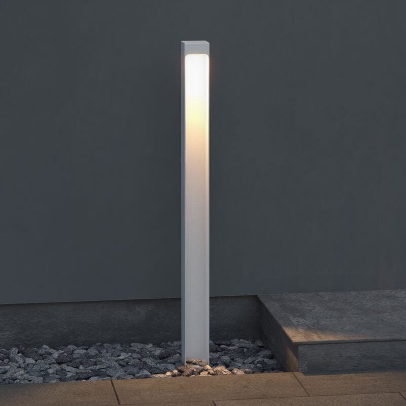 Lampe led sur Pied Extérieure 5W avec led Lampe Jardin Étanche IP65 3000K Lumière Chaude Light Extérieure Blanc Design BaldersLights 6x6x80cm
