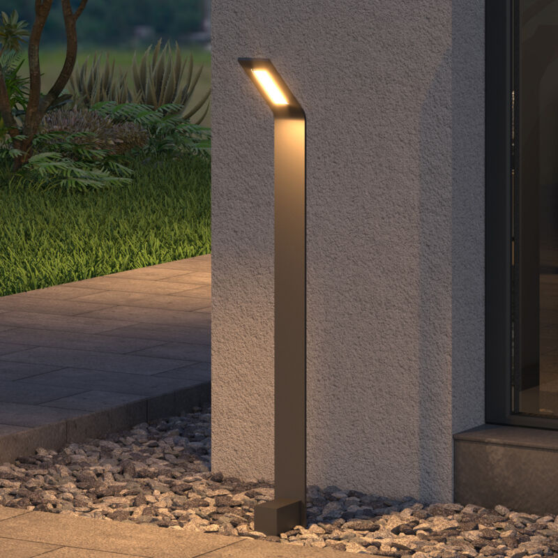 Lampe led sur Pied Extérieure 6W avec led Lampe Jardin Étanche IP65 3000K Lumière Chaude Light Extérieure Gris Design Pfadfinder 80cm - Doporro