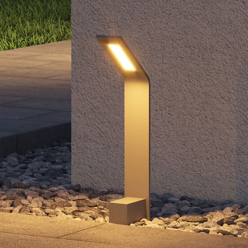 Lampe led sur Pied Extérieure 6W avec led Lampe Jardin Étanche IP65 3000K Lumière Chaude Light Extérieure Gris Design Pfadfinder 40cm - Doporro