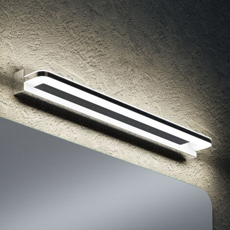 doporro Lampe pour miroir 9W LED Salle de Bain 910 Lumen 40cm Applique Muaral Chrome Lumière Miroir 4000K Design SparkLuxe
