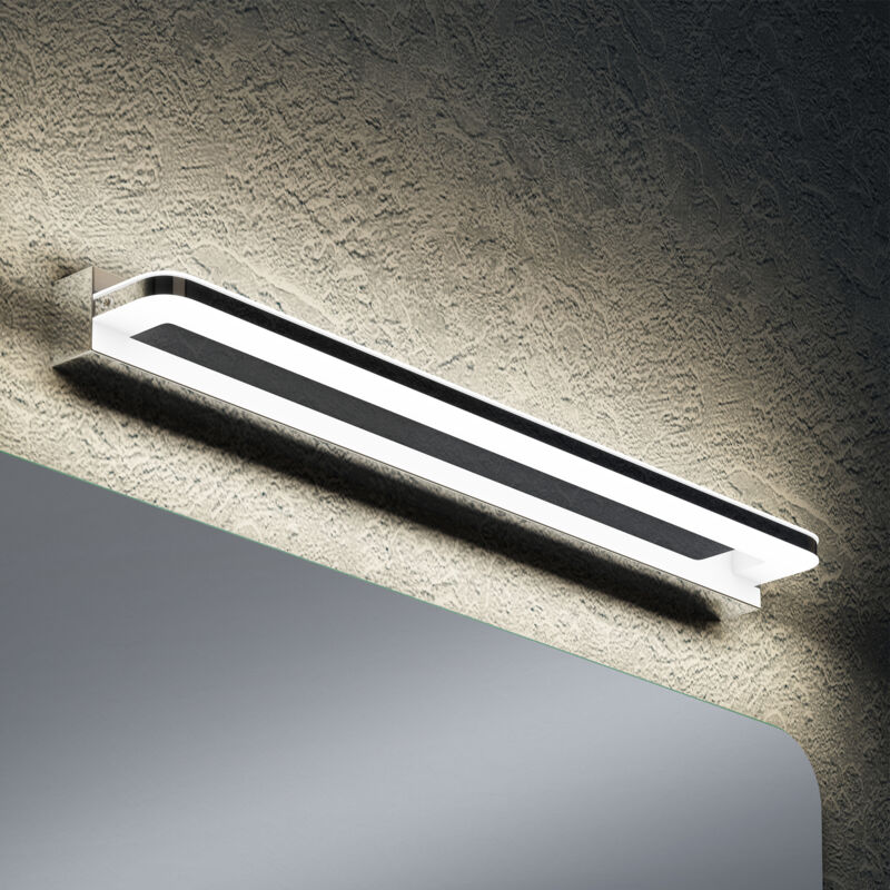 Lampe pour miroir 9W led Salle de Bain 910 Lumen 40cm Applique Muaral Chrome Lumière Miroir 4000K Design SparkLuxe - Doporro