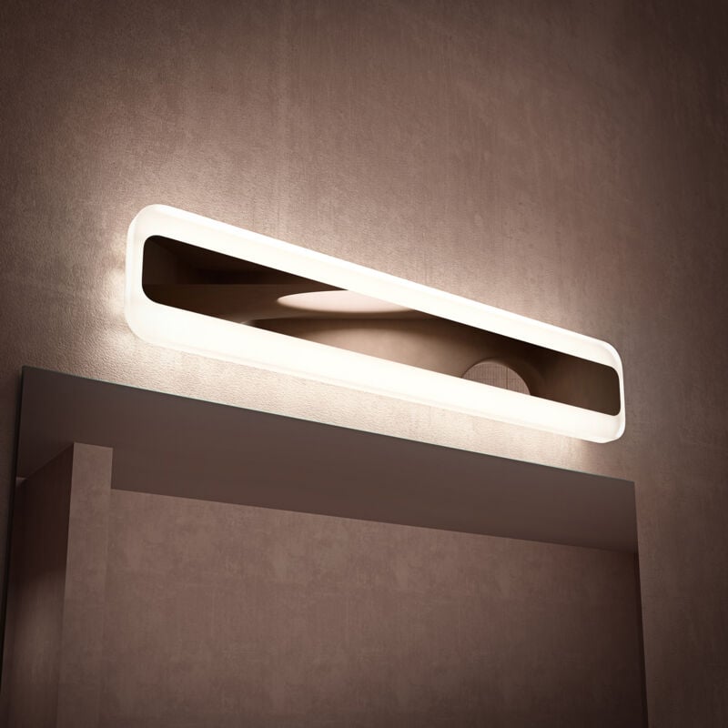 Lampe pour miroir 20W led Salle de Bain 1910 Lumen 60cm Applique Muaral Chrome Trois Niveaux de Luminosité Réglables 3 Couleurs Design LumaRay
