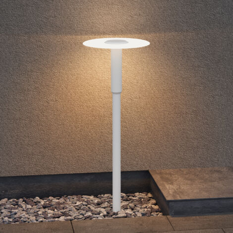 doporro Lampione da Giardino 3000K, Luminoso da Giardino IP65 Paletti Esterni Led φ30x80.4cm in Alluminio per Giardini, Parchi, Aree Residenziali e Ingressi StellaeLights, Sabbia bianco