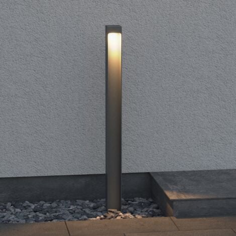 doporro Lampione da Giardino 3000K, Luminoso da Giardino IP65 Paletti Esterni Led 6X6X80cm in Alluminio per Giardini, Parchi, Aree Residenziali e Ingressi BaldersLights, Sabbia grigio scuro