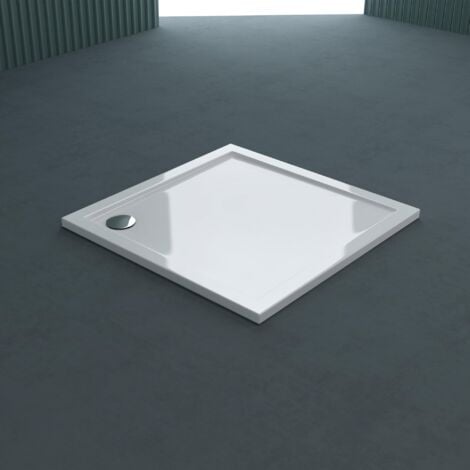DOPORRO in Acrilico 75 x 75 cm Spessore 4 cm Quadrato Bianco Resistente a Urti e Graffi Design Bordato Rinforzato Faro1