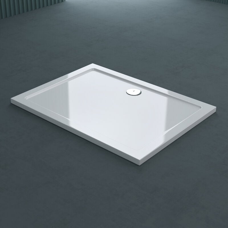 doporro® Piatto Doccia 70x80x4cm, Piatto Doccia Faro2W in Acrilico, Forma: Rettangolare, Bianco