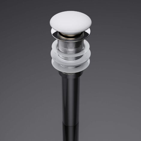 doporro Piletta di Scarico, Set di Pilette per Lavabo Valvola Push Up Senza Funzione Troppopieno PU13