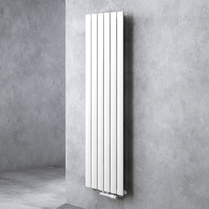 Radiateur pour Chauffage Central 160x46cm Radiateur à Eau Chaude Panneau Monocouche Design Vertical Blanc fv - Doporro