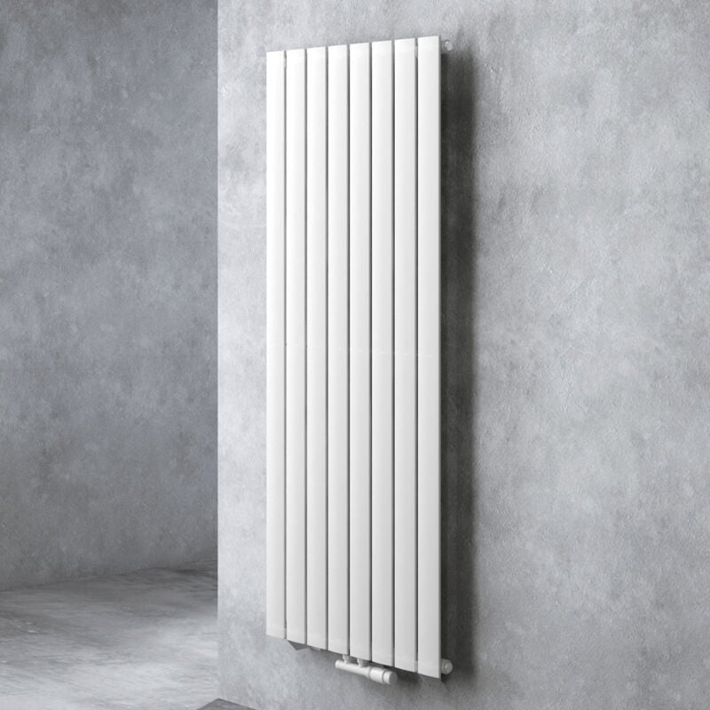 Radiateur pour Chauffage Central 160x61cm Radiateur à Eau Chaude Panneau Monocouche Design Vertical Blanc fv - Doporro
