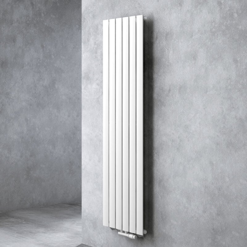 Radiateur pour Chauffage Central 180x46cm Radiateur à Eau Chaude Panneau Monocouche Design Vertical Blanc fv - Doporro