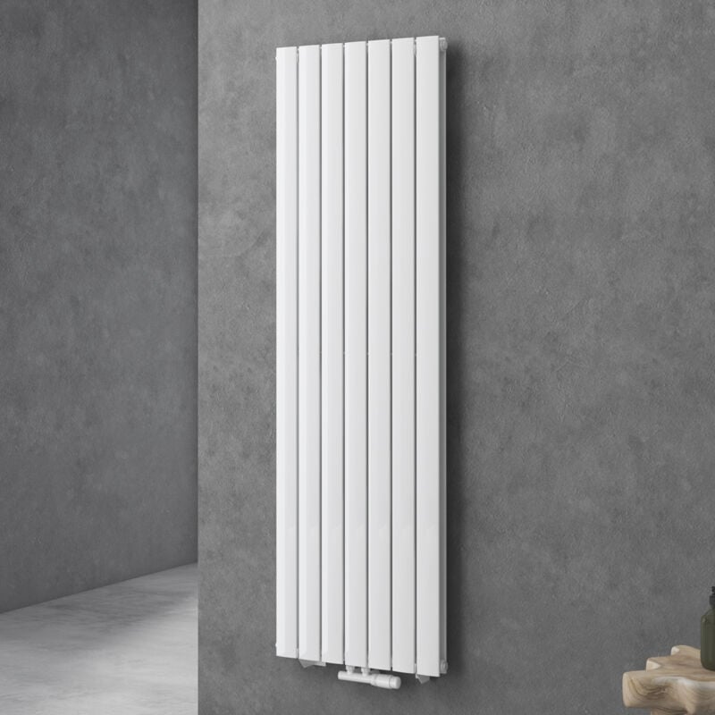 Radiateur pour Chauffage Central 180x54cm Radiateur à Eau Chaude Panneau Double Couches Vertical Blanc fv - Doporro