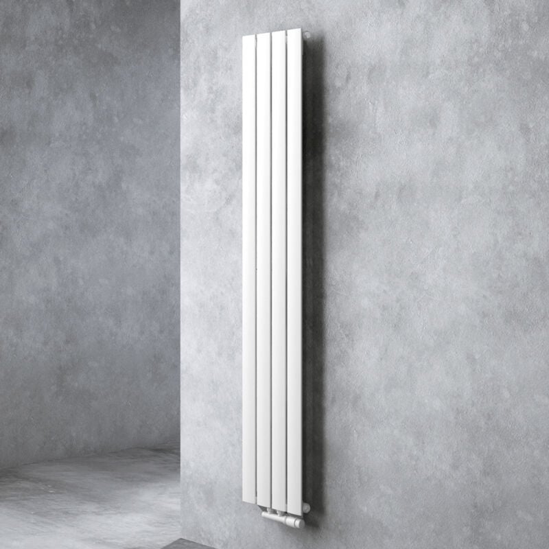 Radiateur pour Chauffage Central 180x31cm Radiateur à Eau Chaude Panneau Monocouche Design Vertical Blanc fv - Doporro