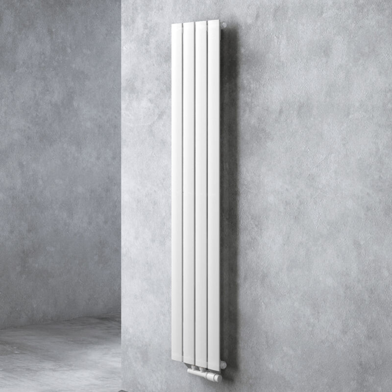 Radiateur pour Chauffage Central 160x31cm Radiateur à Eau Chaude Panneau Monocouche Design Vertical Blanc fv - Doporro