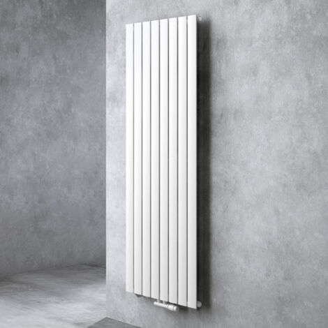 Doporro – Radiateur vertical 180x61cm – Acier inoxydable à faible teneur en carbone – Puissance 1190W – Connexion centrale – Design moderne blanc