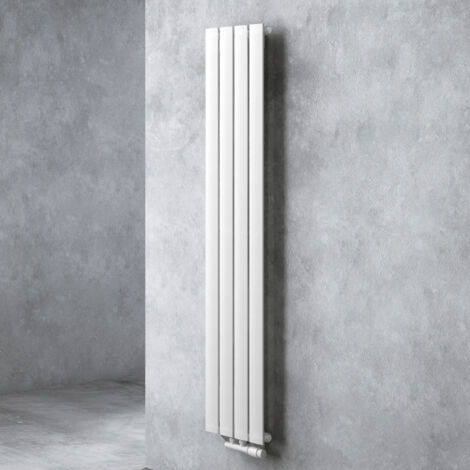 Doporro – Radiateur vertical eau chaude 160x31 cm – Acier inoxydable – Puissance 510W – Montage mural pour salle de bain – Design blanc moderne