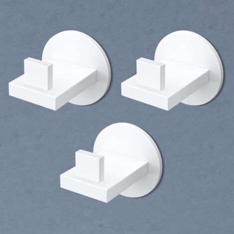 doporro Set 3 Ganci Appendiabiti da Parete in Acciaio Inox, Autoadesivi per Bagno, Camera da Letto e Cucina, Porta Asciugamani e Giacche, Finitura Opaca Bianca, Stalo-08