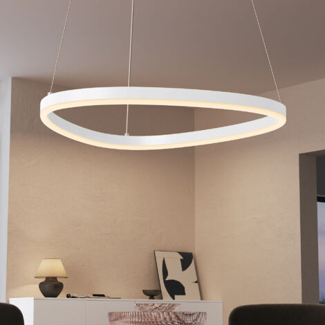 doporro Suspension Luminaire Plafonnier Lustre Chambre Salon Trois Températures de couleur Hauteur Réglable Éclairage Intérieur LED Blanc 47×100CM 16W Alivetta7287
