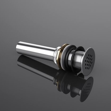 doporro® Válvula de desagüe diseño PU015 Válvula de drenaje cromada para todos los lavabos - DIN