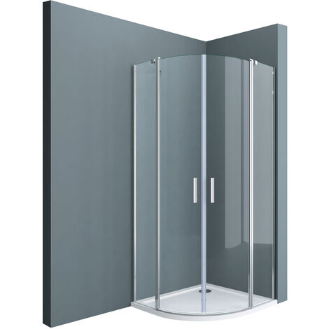 doporro Viertelkreis-Duschkabine Ravenna52k 90x90x195 Duschabtrennung 6mm ESG-Sicherheitsglas Easy-Clean-Beschichtung