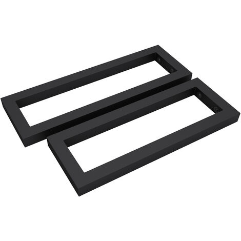 doporro® Wandkonsole 40x2.5x15 cm rostfreie Edelstahl schwarz Wandhalter rechteckig WH01 Träger Regalträger Regalhalter (2 Stück)