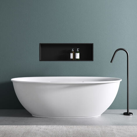 doporro Wandnische Dusche Schwarz 30 x 90cm  Duschablage Bad befliesbar aus Edelstahl  Duschregal Unterputz-Montage