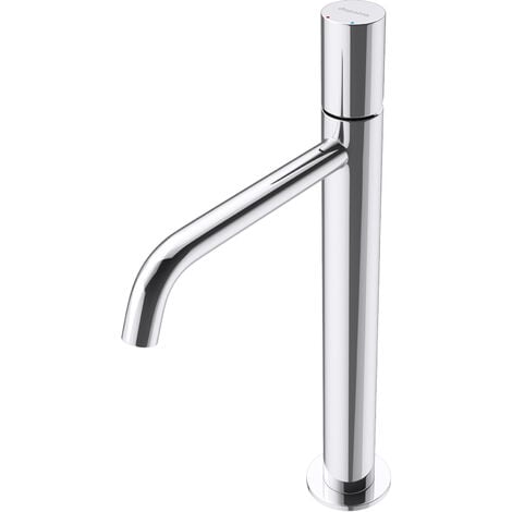 doporro® Wasserhahn Bad Silber in modernem Design Waschtischarmatur für Waschbecken Mischbatterie Bad 34,2 cm hoch