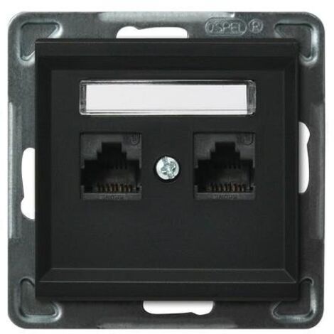 Doppel-Computerbuchse, Cat.5e MMC, metallic schwarz SONATA